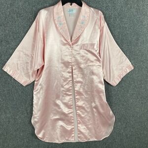 Sarah Morgan Sleepwear Top‎ Large Women's Short Sleeve Pink Polyester Blend L